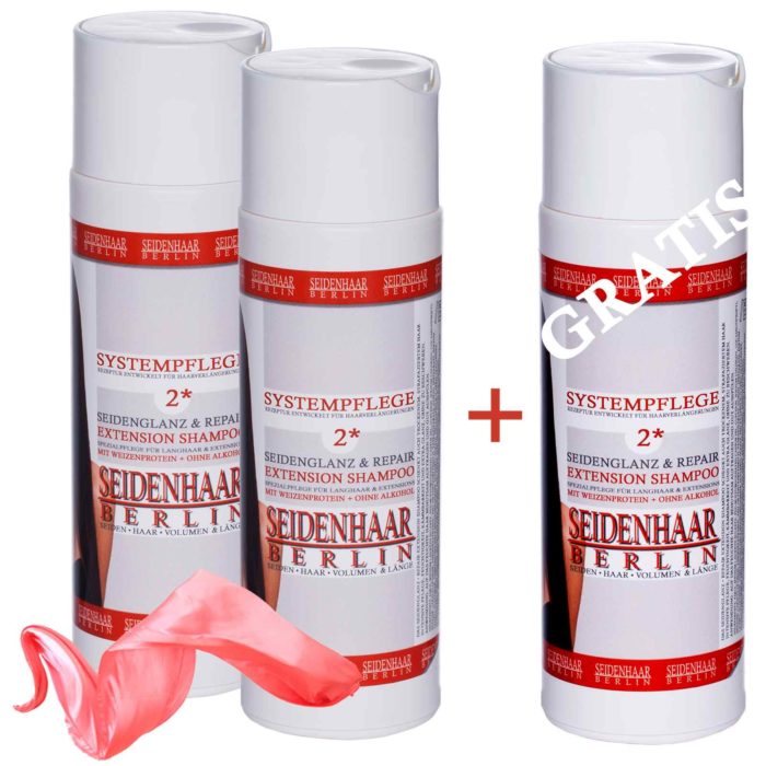 Extension Shampoo Seidenglanz & Repair - Aktion 3 für 2. Für Extensions und Langhaar.