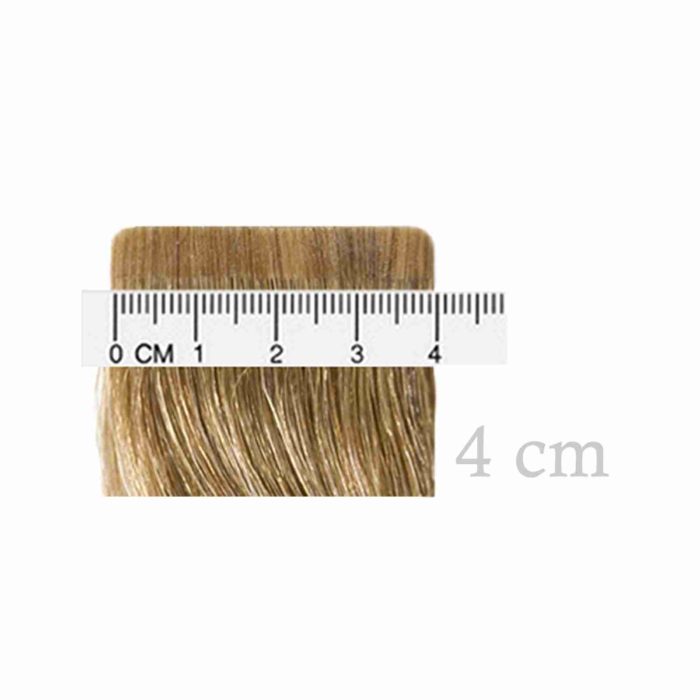 4 cm breite Tape Extension Mustersträhne von Seidenhaar Berlin - Hochwertige Echthaar Haarverlängerungen in Remy-Qualität