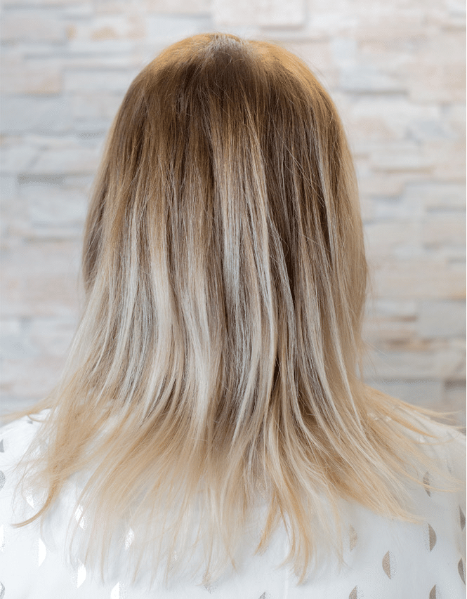 VorherNachherBilder Haarverlängerung mit Tape Extensions