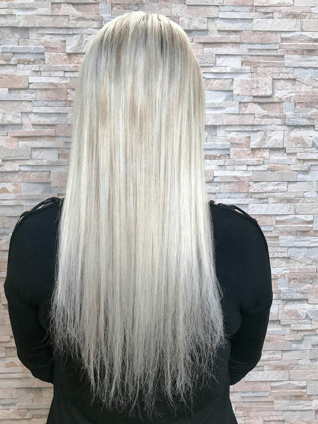 VorherNachherBilder Haarverlängerung mit Tape Extensions